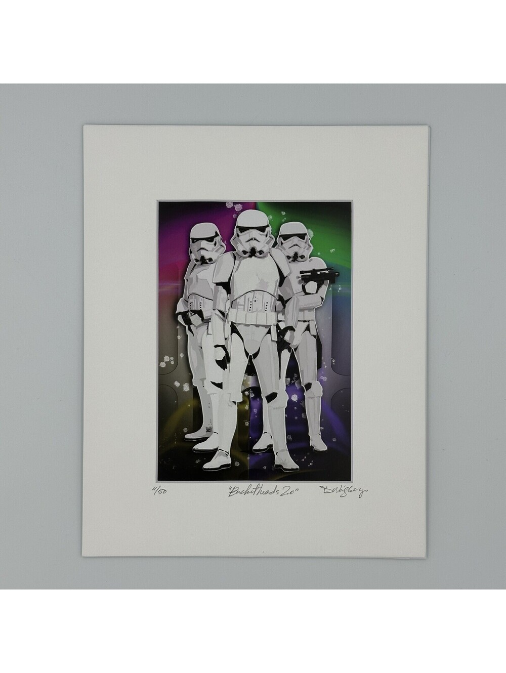 Bucketheads 2.0 Star Wars 8x10 LE Custom Signed Art Print by David Weisberg